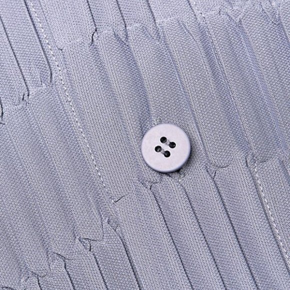 NWT Issey Miyake wave stripe pale grey cardigan blouse - Picture 4 of 13